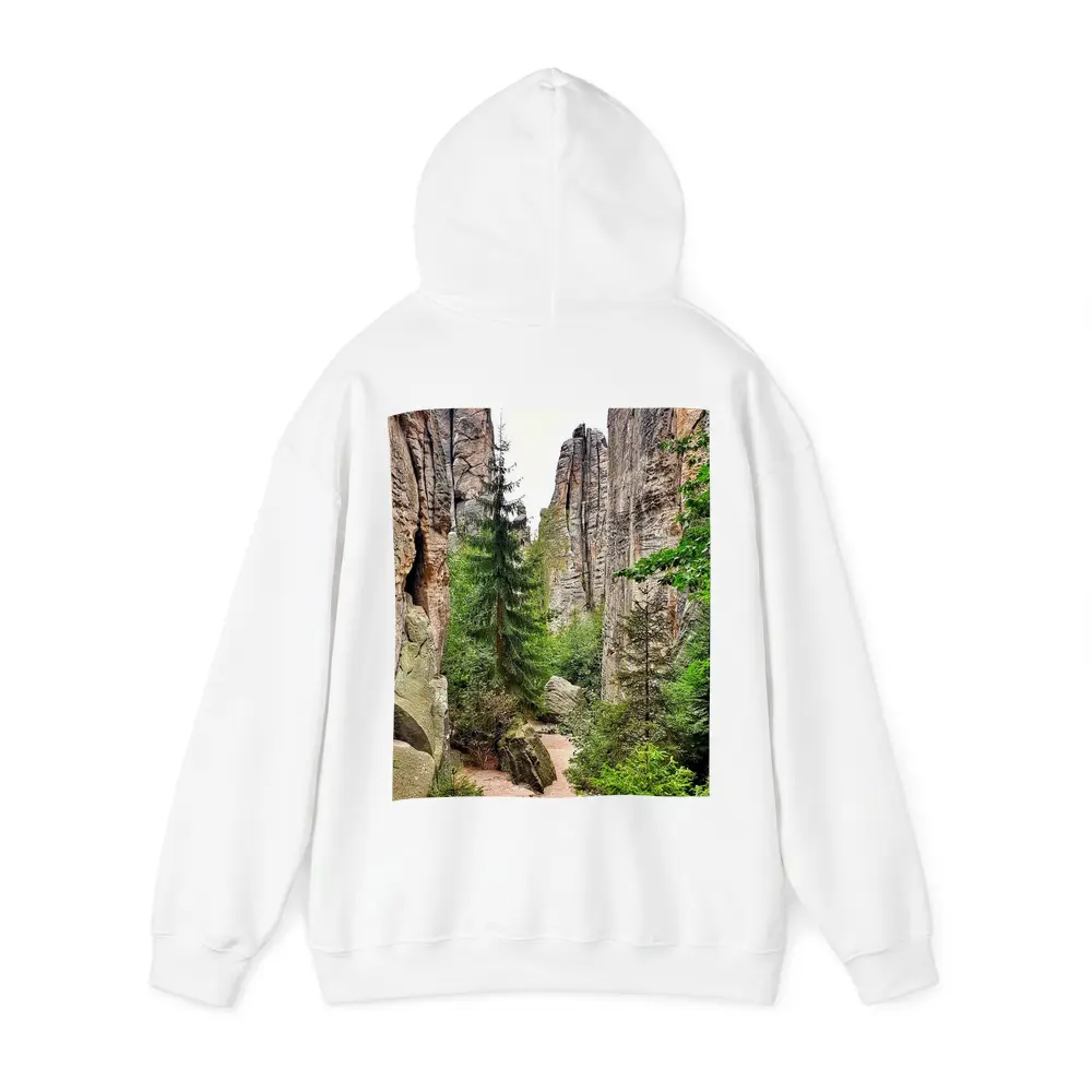 Narrow Rock Canyon Path Through Forest – Hoodies