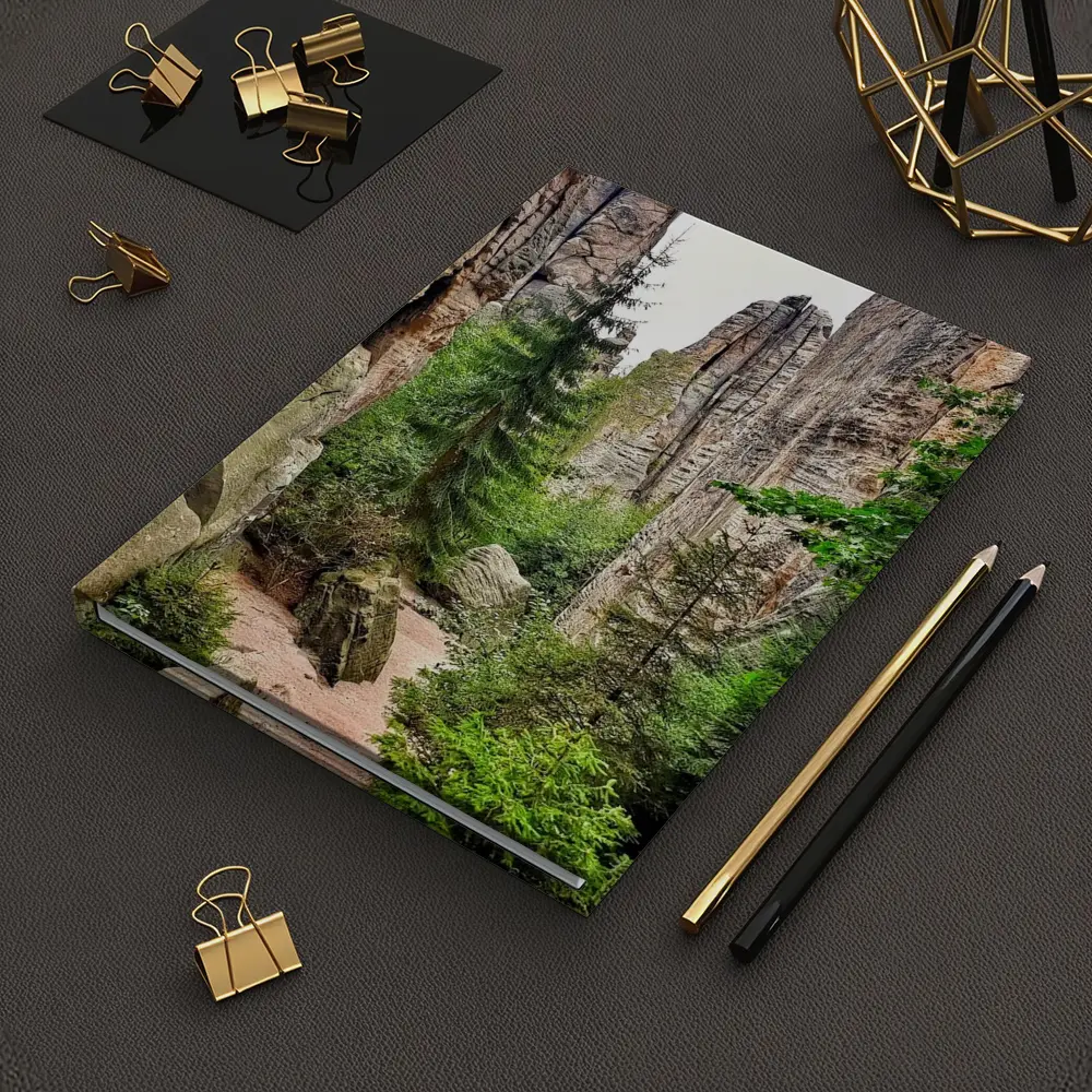 Narrow Rock Canyon Path Through Forest – Notebooks