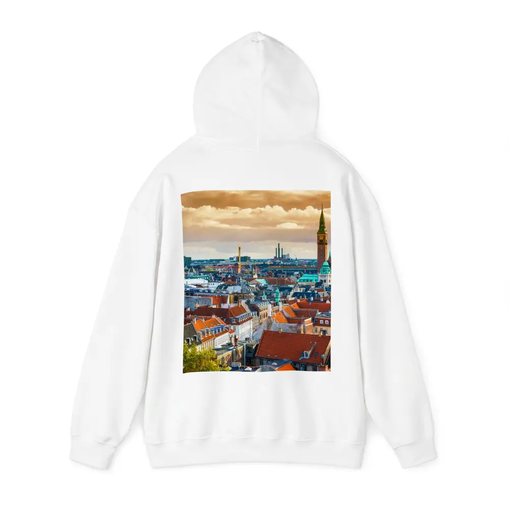 Copenhagen City Skyline Aerial Rooftop View – Hoodies