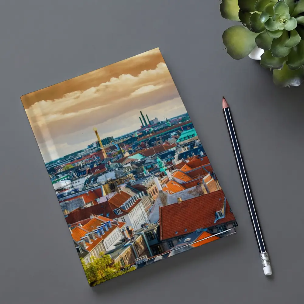 Copenhagen City Skyline Aerial Rooftop View – Notebooks