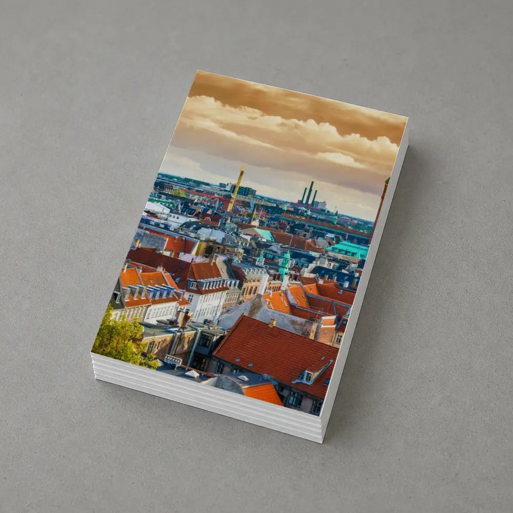 Copenhagen City Skyline Aerial Rooftop View – Postcards