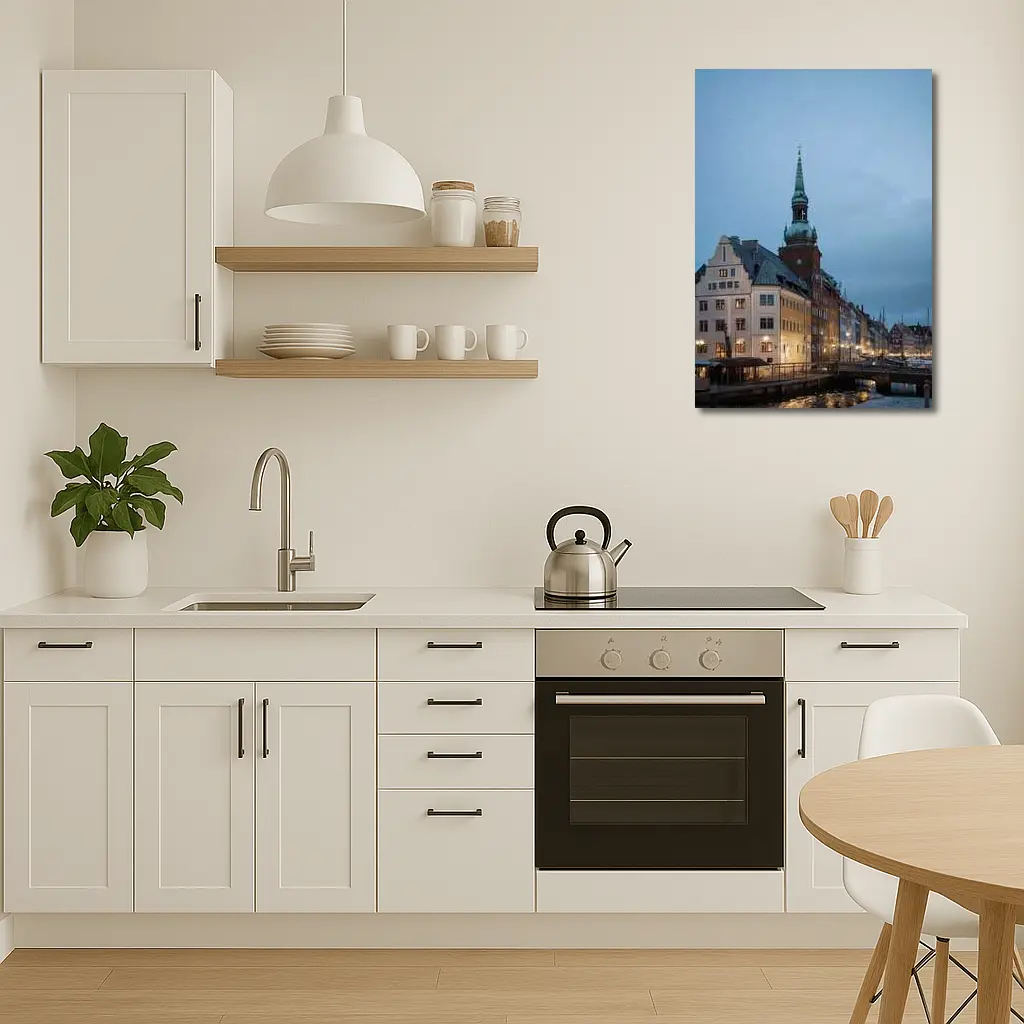 Copenhagen Nyhavn Canal Dusk Blue Sky – Wall Art
