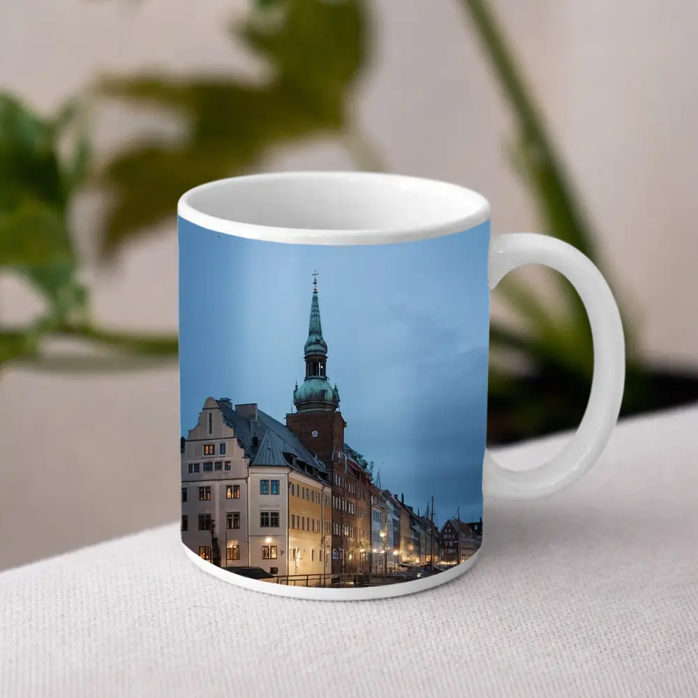 Copenhagen Nyhavn Canal Dusk Blue Sky – Mugs