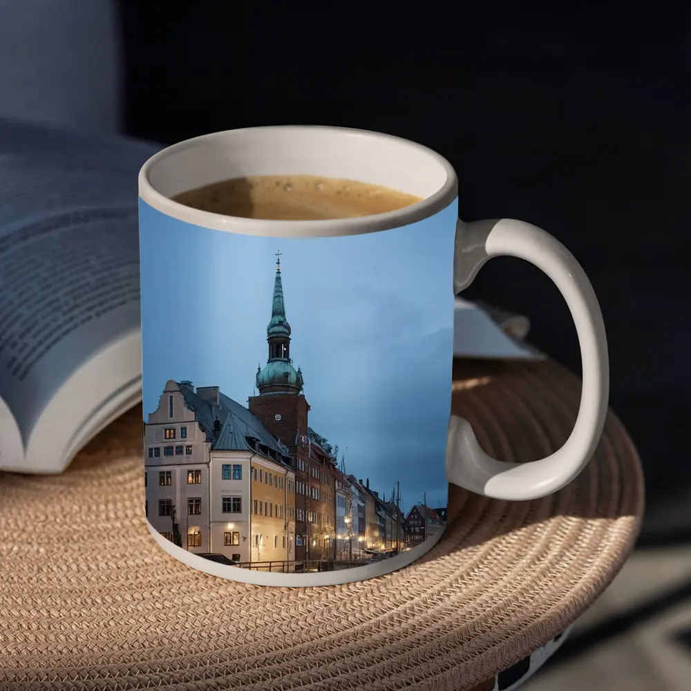 Copenhagen Nyhavn Canal Dusk Blue Sky – Mugs