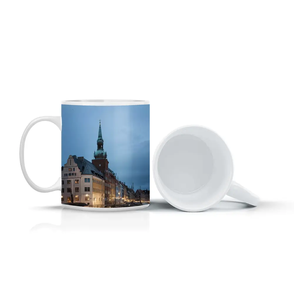 Copenhagen Nyhavn Canal Dusk Blue Sky – Mugs