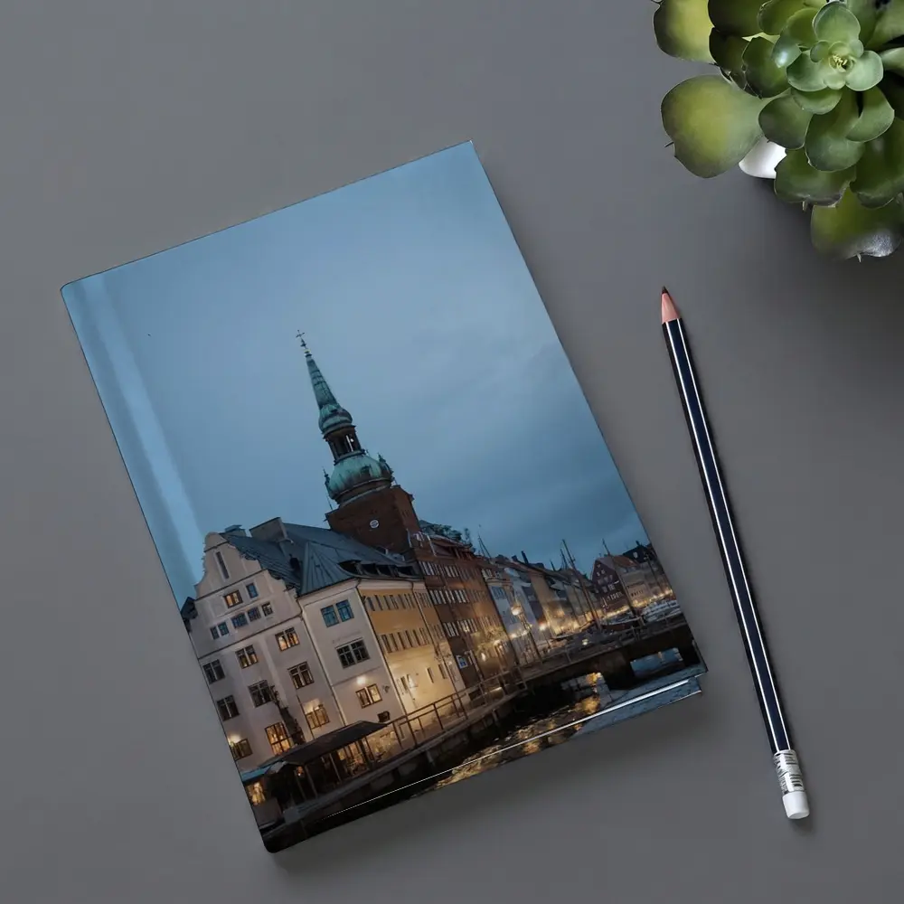 Copenhagen Nyhavn Canal Dusk Blue Sky – Notebooks