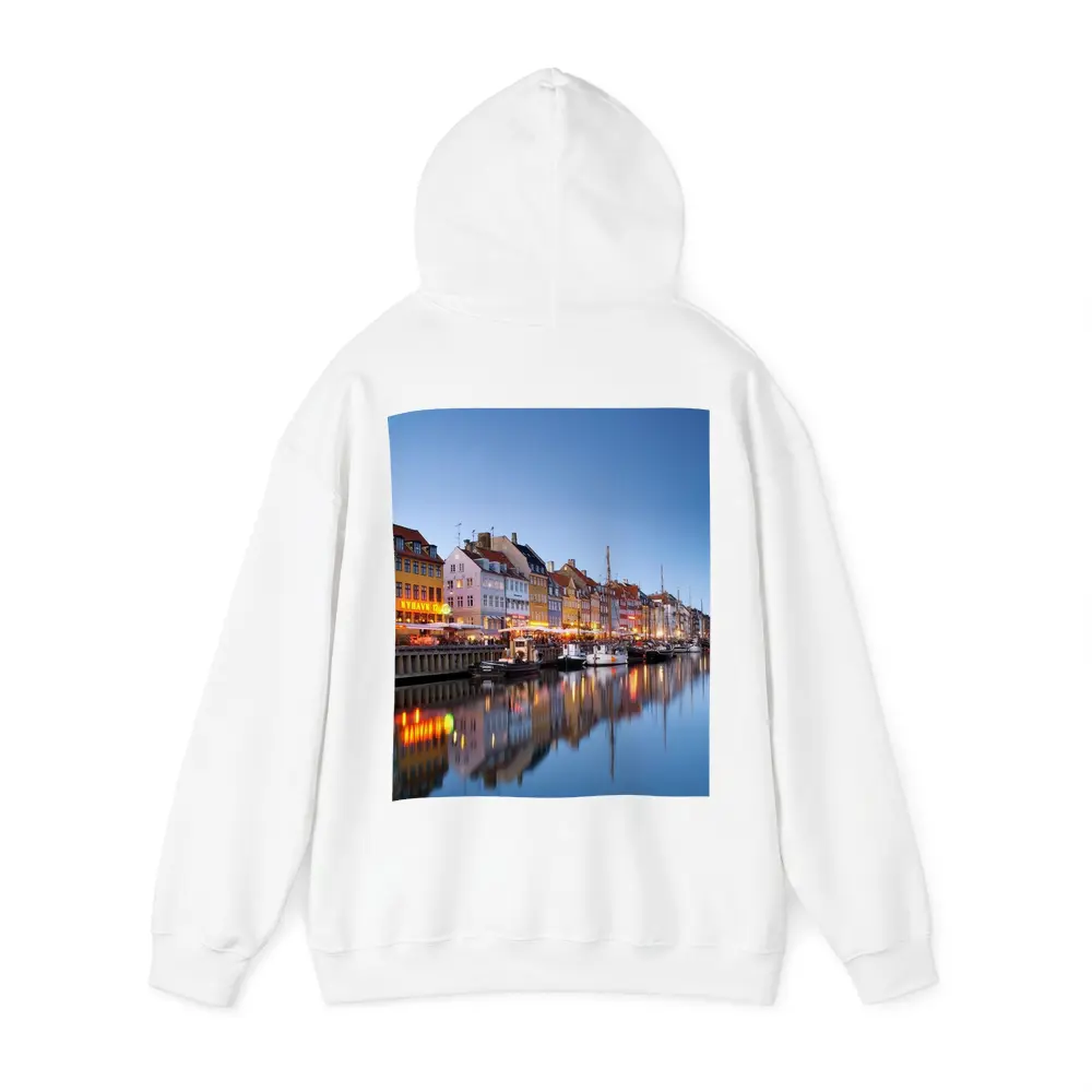 Nyhavn Canal Copenhagen Colorful Buildings Blue Dusk – Hoodies