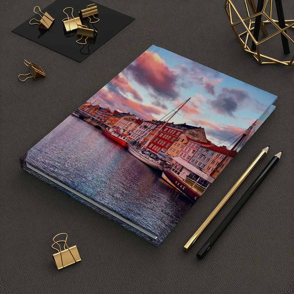 Nyhavn Canal Copenhagen Denmark Sunset Sky – Notebooks