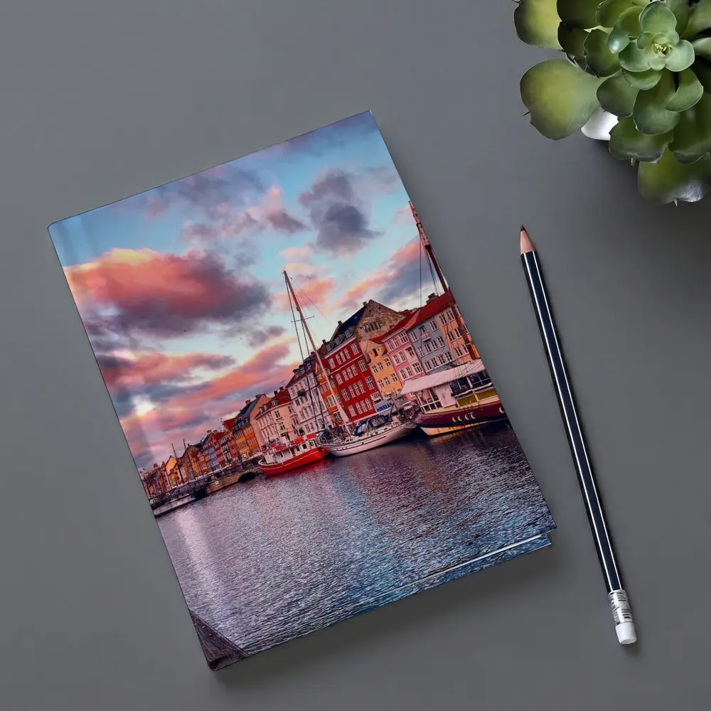Nyhavn Canal Copenhagen Denmark Sunset Sky – Notebooks