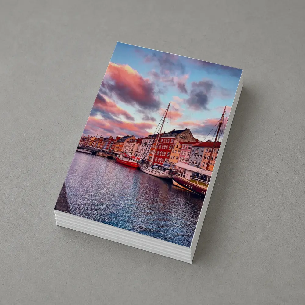 Nyhavn Canal Copenhagen Denmark Sunset Sky – Postcards