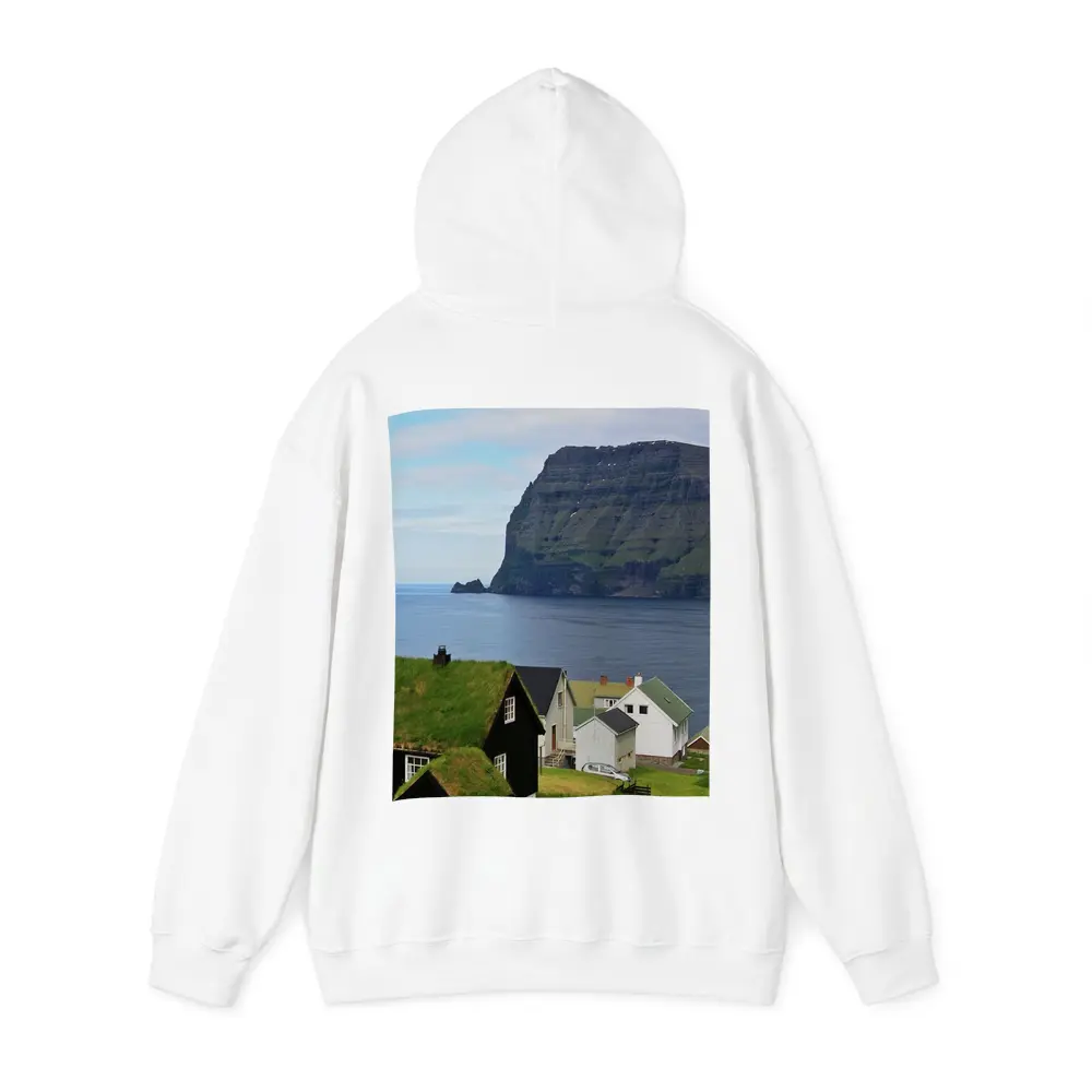 Faroe Islands Village Cliffside Ocean View – Hoodies