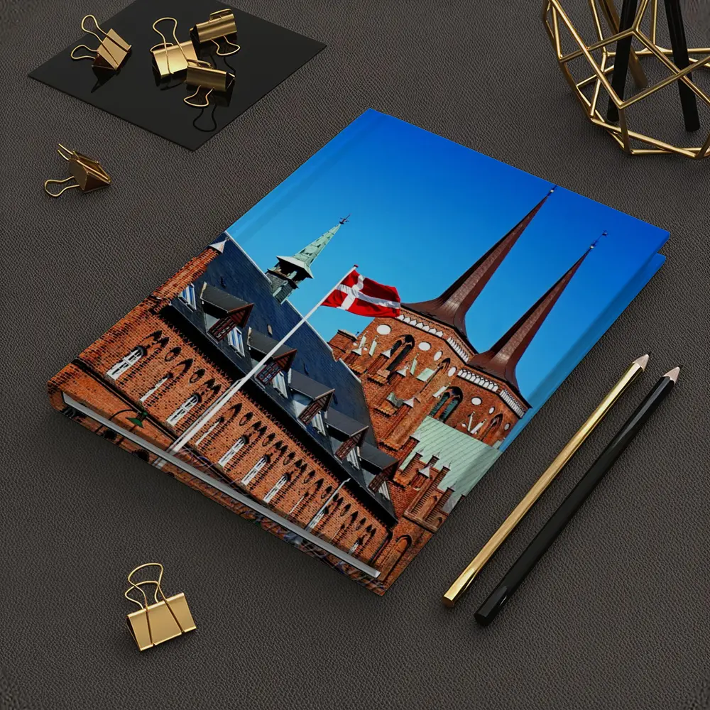 Roskilde Cathedral Danish Flag Blue Sky – Notebooks