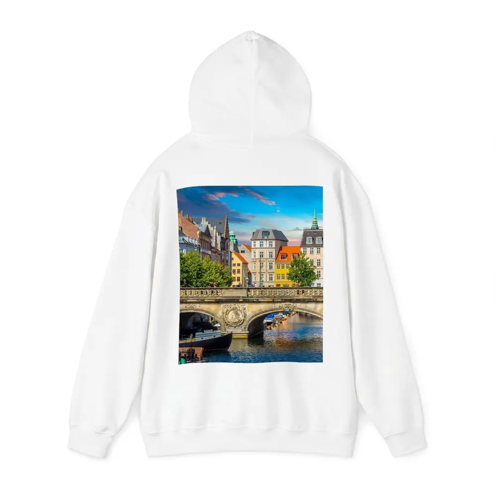 Copenhagen Canal Bridge Colorful Historic Buildings – Hoodies