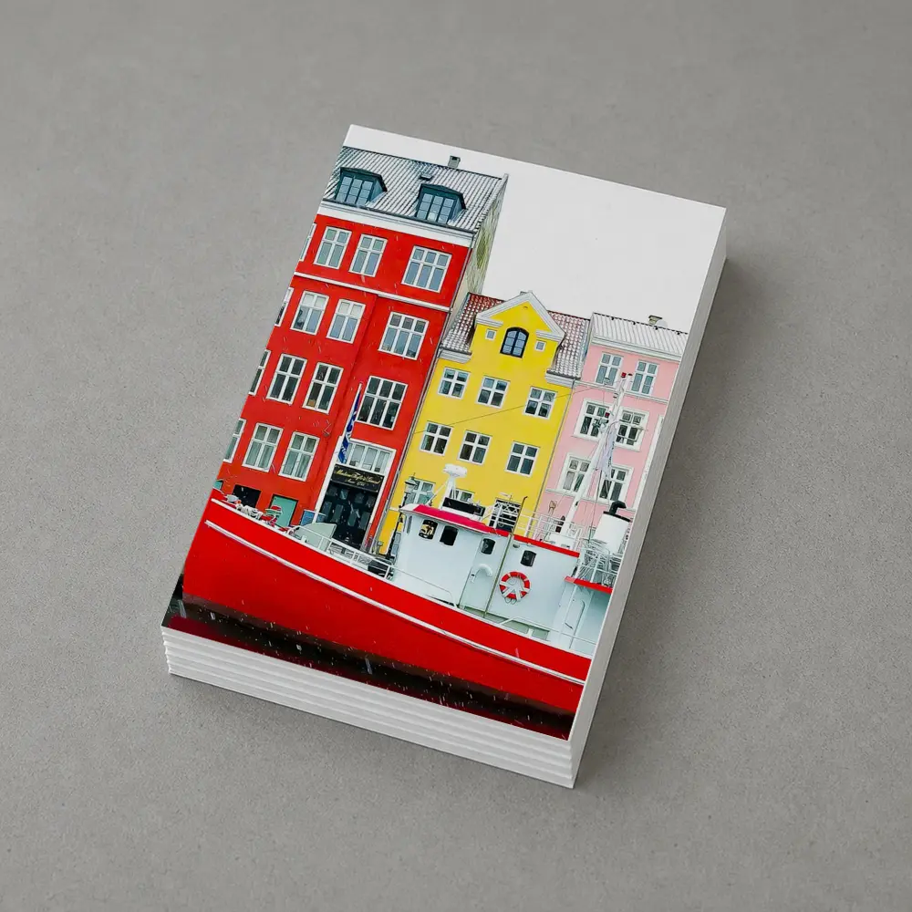 Nyhavn Copenhagen Colorful Canal Houses Red Boat – Postcards