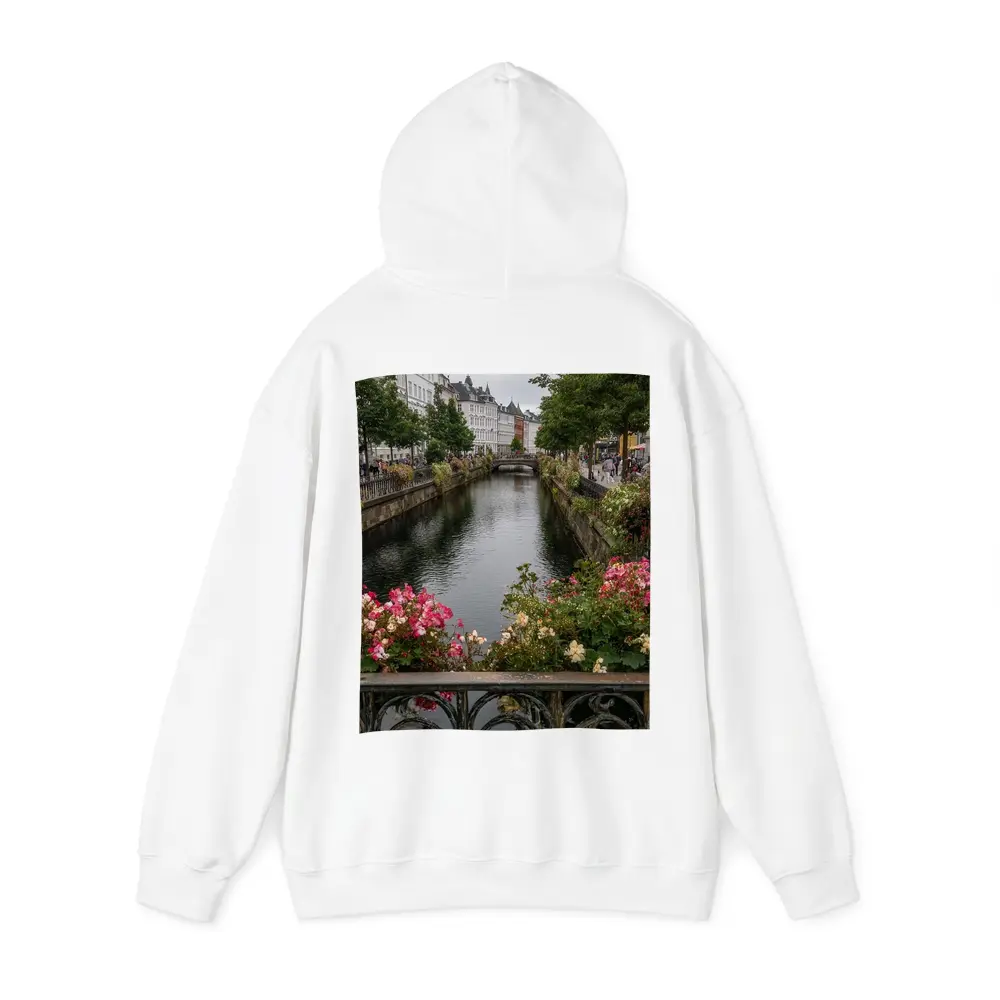 Aarhus Canal Bridge Flowers Denmark City – Hoodies