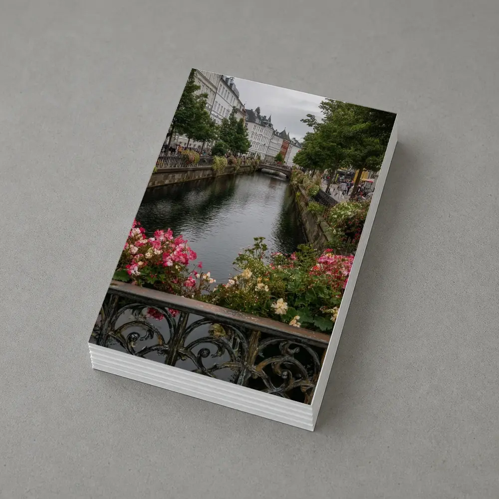 Aarhus Canal Bridge Flowers Denmark City – Postcards