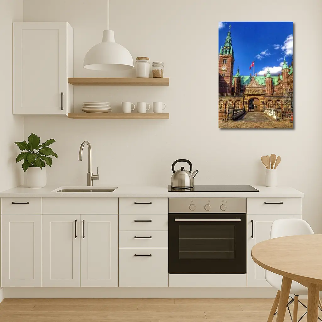 Frederiksborg Castle Copenhagen Denmark Blue Sky – Wall Art