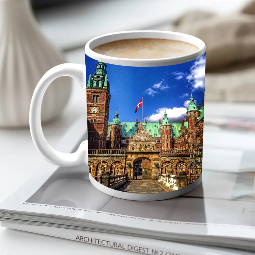 Frederiksborg Castle Copenhagen Denmark Blue Sky – Mugs