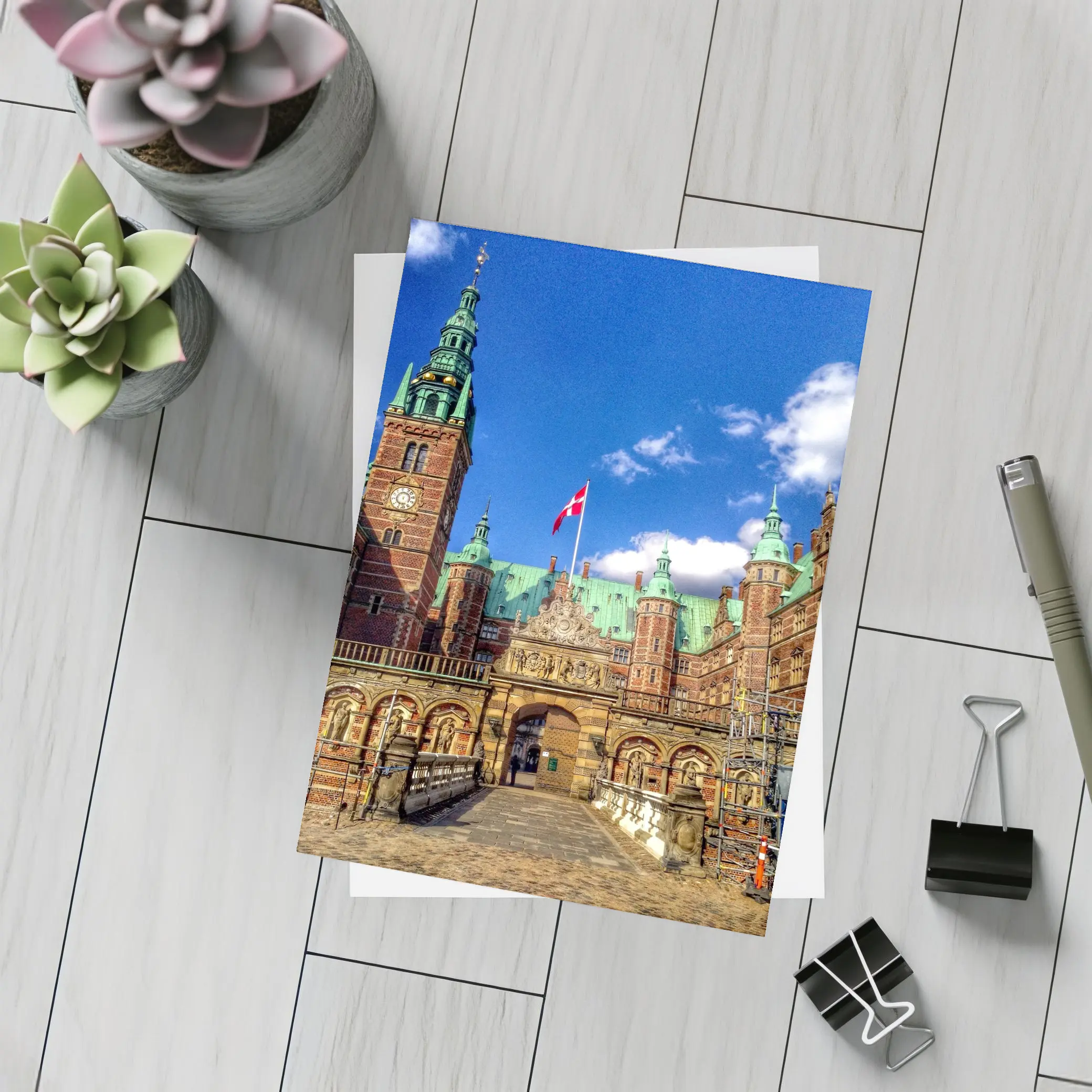 Frederiksborg Castle Copenhagen Denmark Blue Sky – Postcards