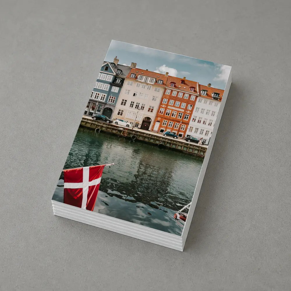 Nyhavn Canal Colorful Buildings Danish Flag – Postcards