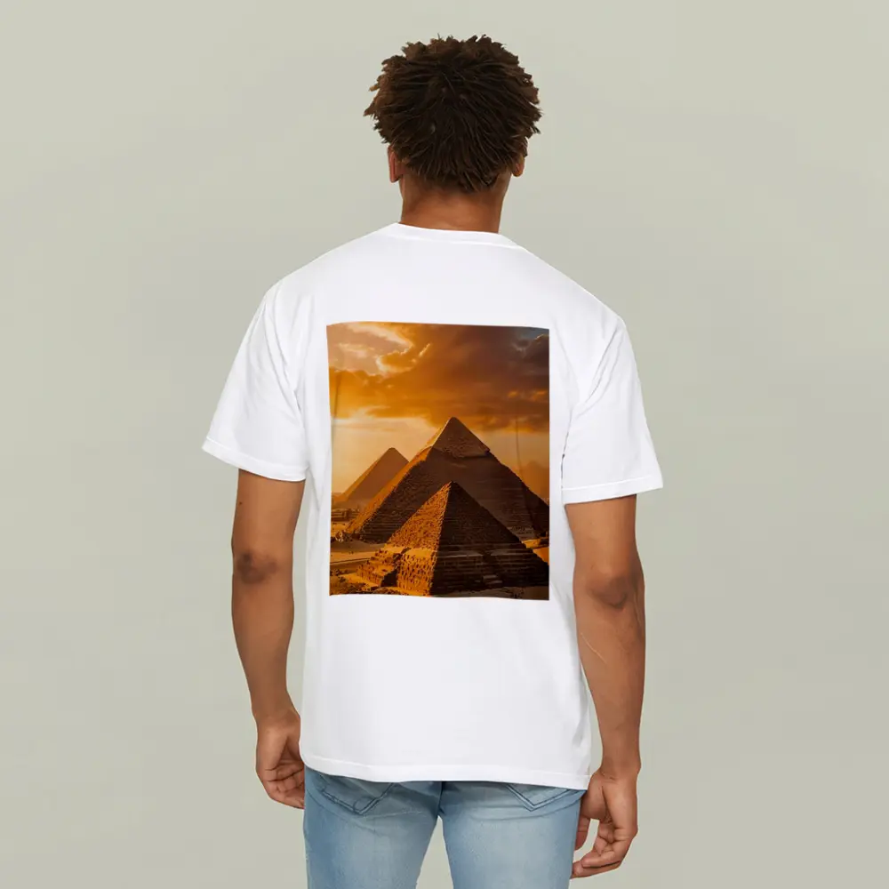 Giza Pyramids Egypt Golden Sunset Sky – T-Shirts