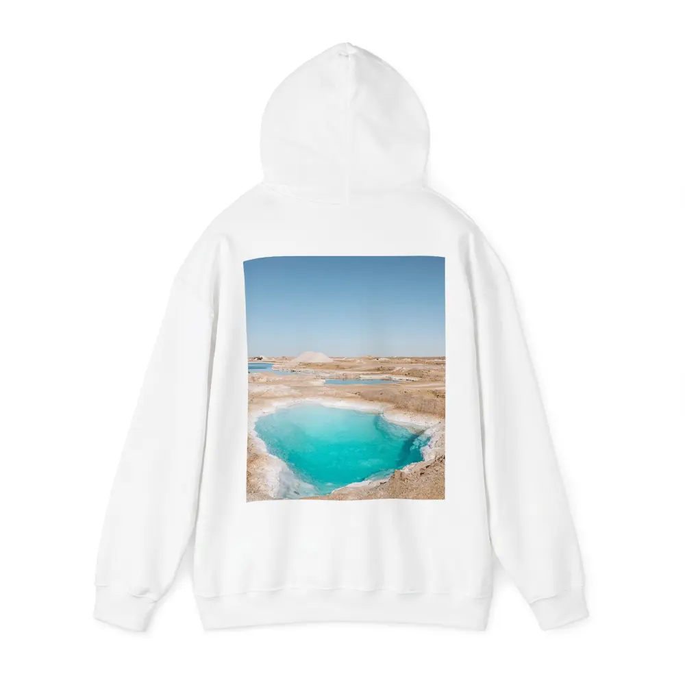 Turquoise Pool Arid Desert Dry Landscape – Hoodies