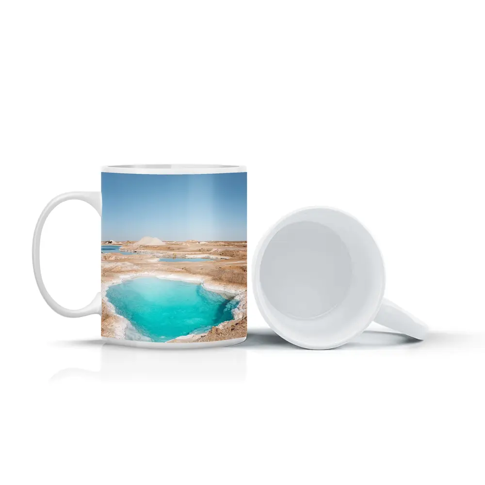 Turquoise Pool Arid Desert Dry Landscape – Mugs