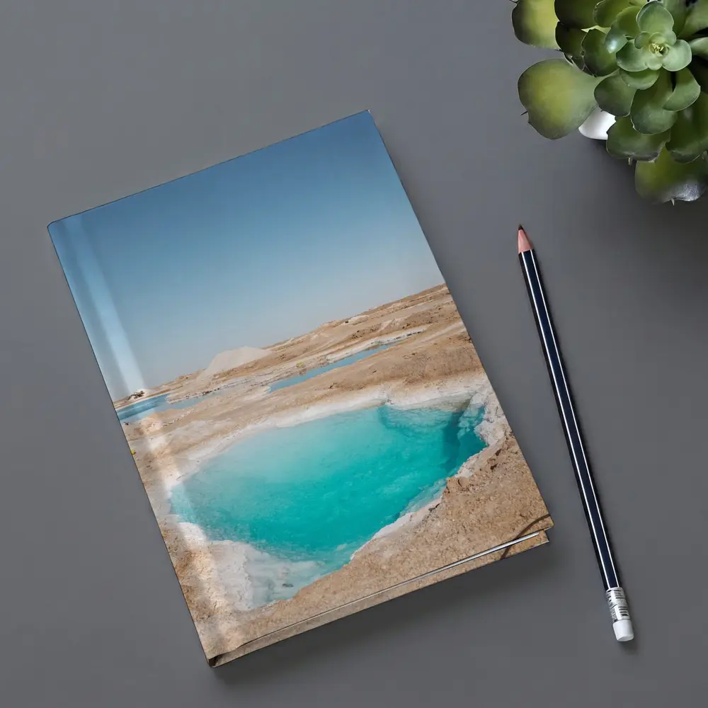 Turquoise Pool Arid Desert Dry Landscape – Notebooks
