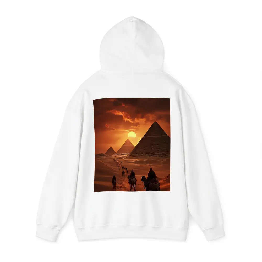 Camel Caravan Giza Pyramids Desert Sunset – Hoodies
