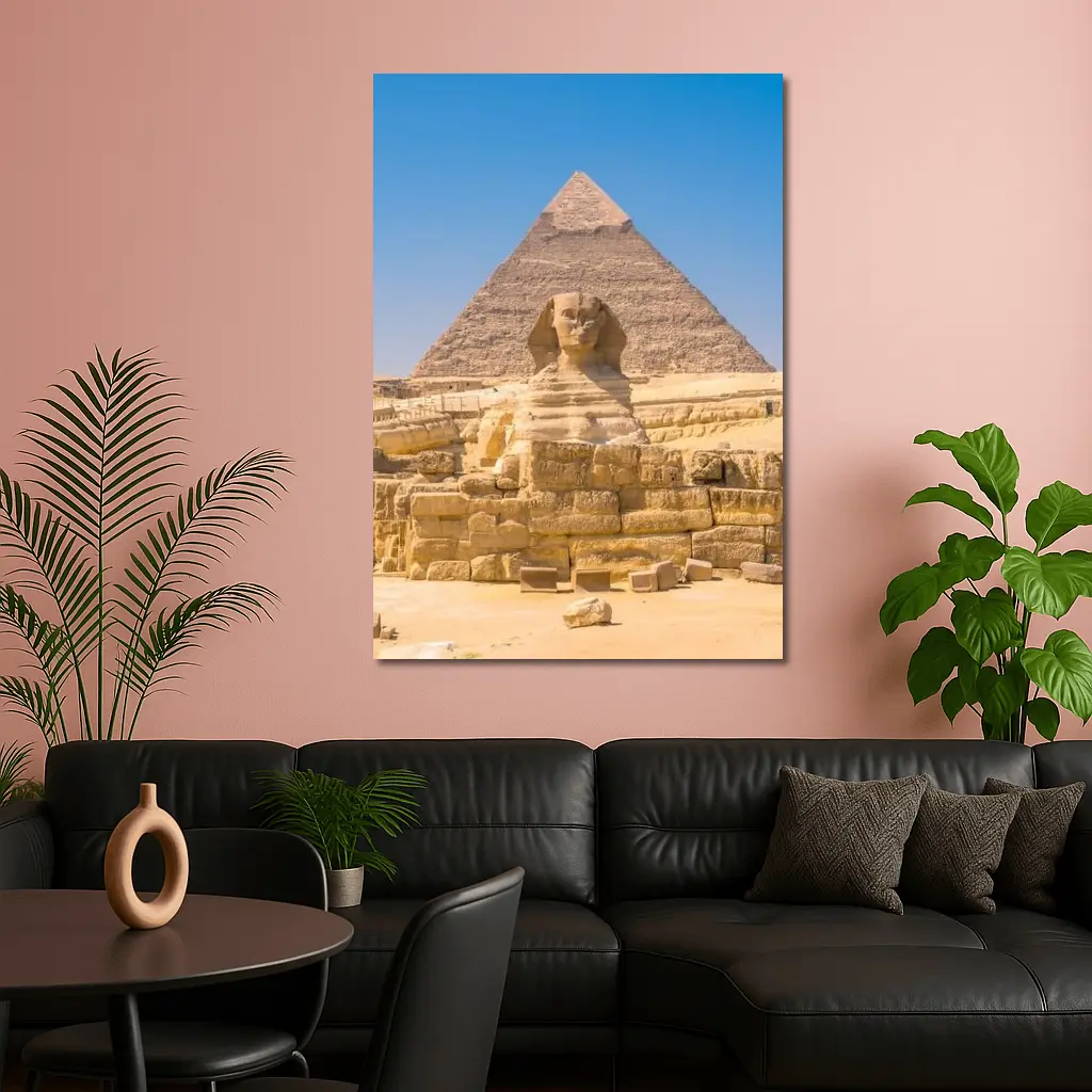 Great Sphinx Giza Pyramid Egypt Desert – Wall Art