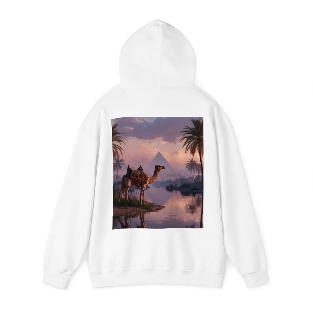 Camel by Nile River Egyptian Pyramids Sunset – Hoodies