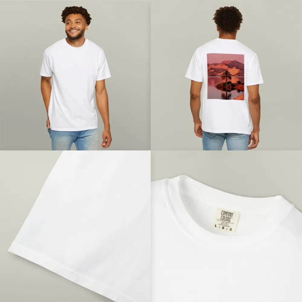Desert Oasis Palm Tree Sand Dunes Sunset – T-Shirts