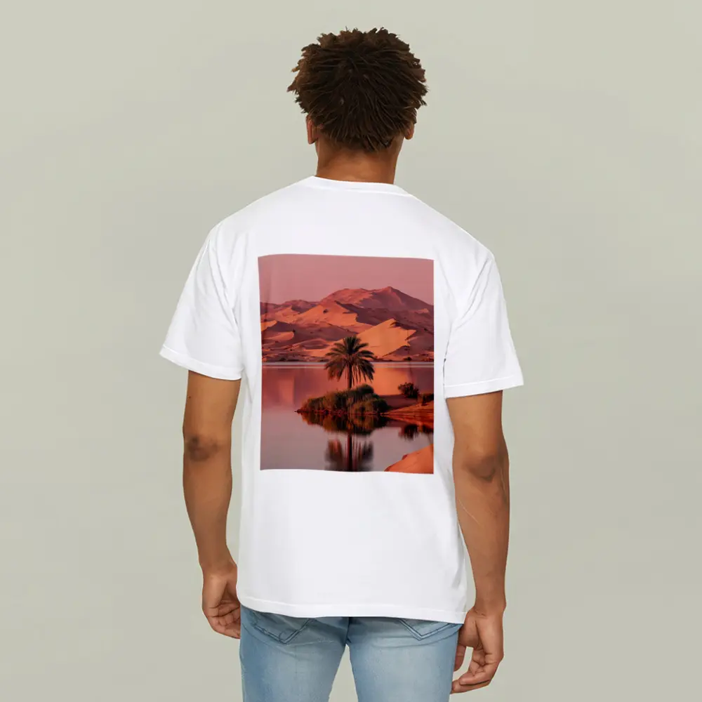 Desert Oasis Palm Tree Sand Dunes Sunset – T-Shirts