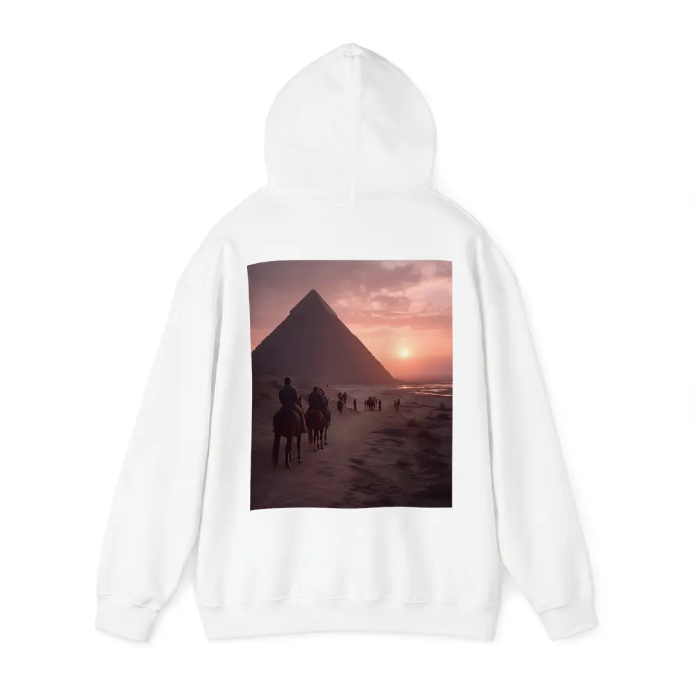 Horses Riding Past Giza Pyramid At Sunset – Hoodies