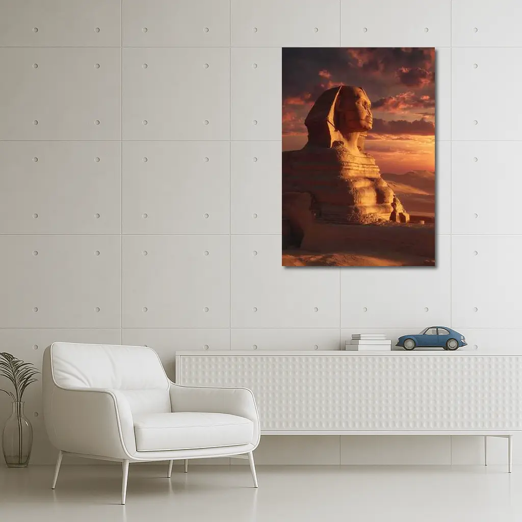 Great Sphinx of Giza Desert Sunset – Wall Art