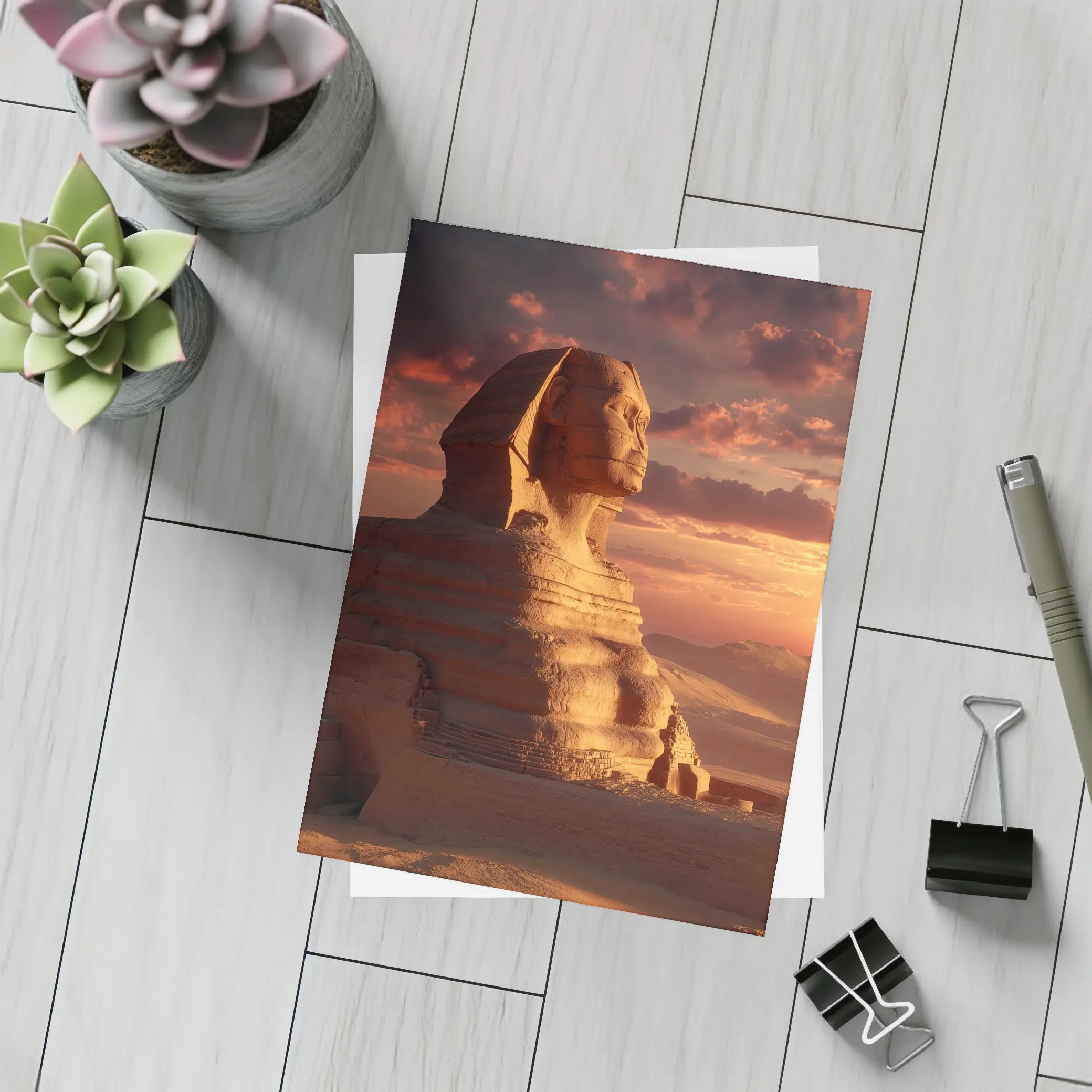 Great Sphinx of Giza Desert Sunset – Postcards