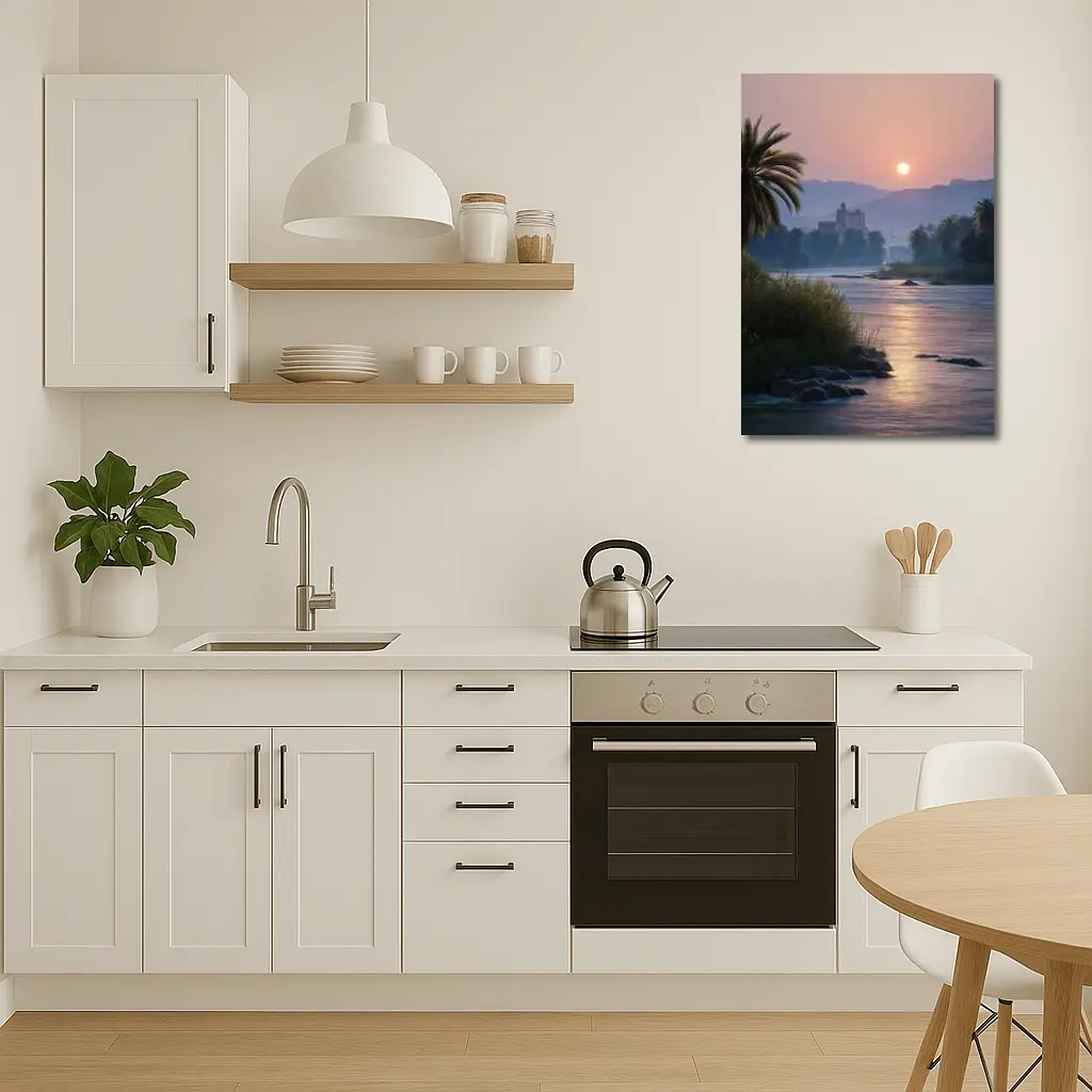 Nile River Sunset Egypt Ancient Temple – Wall Art