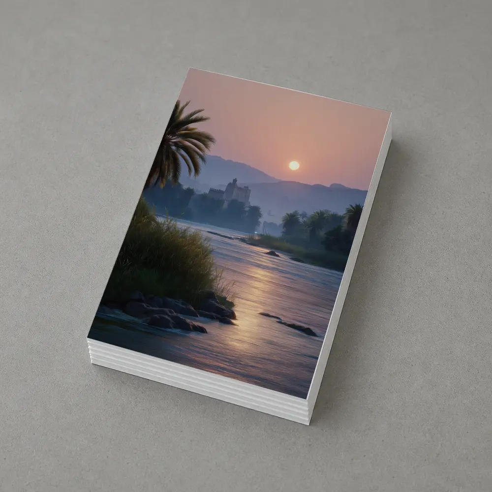 Nile River Sunset Egypt Ancient Temple – Postcards