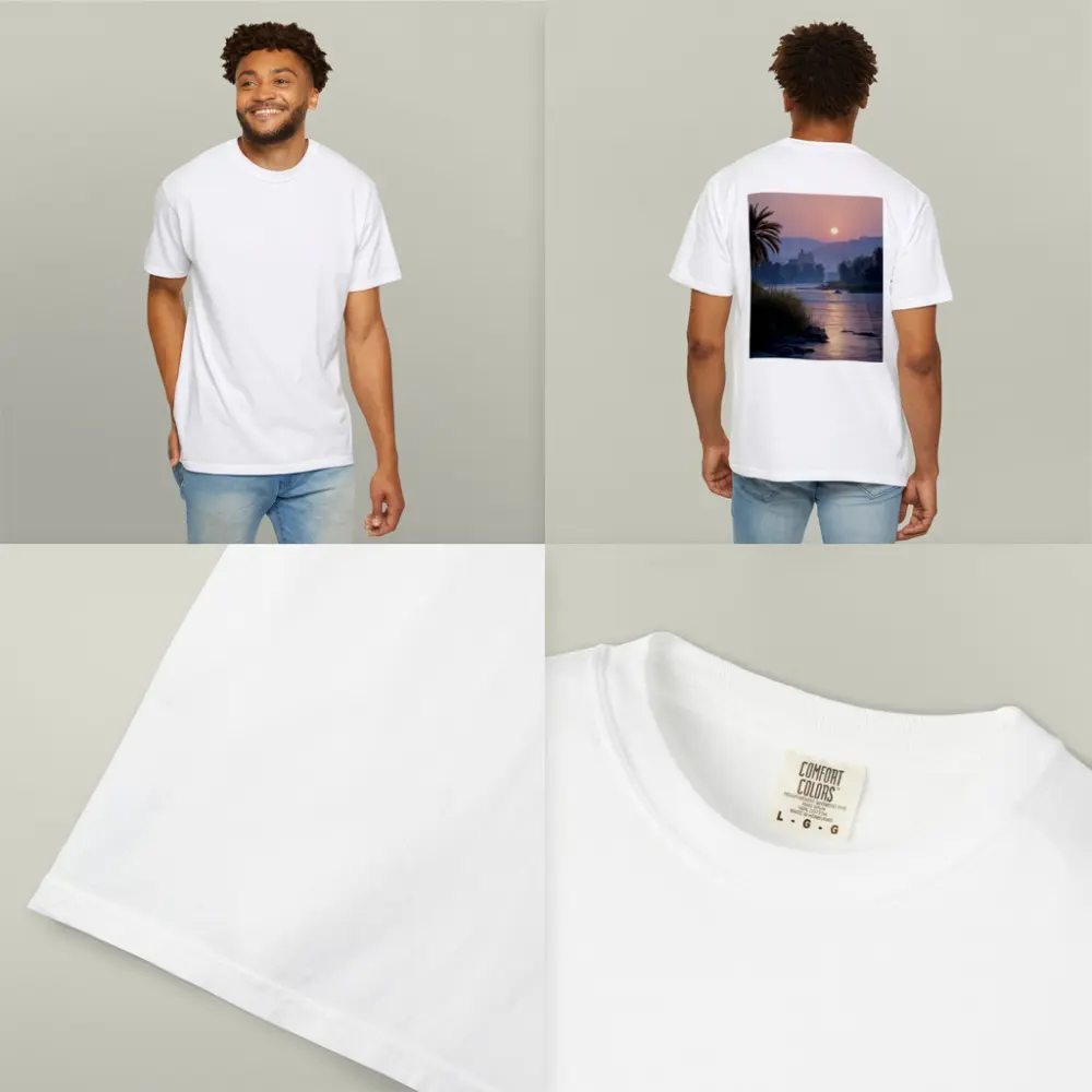 Nile River Sunset Egypt Ancient Temple – T-Shirts