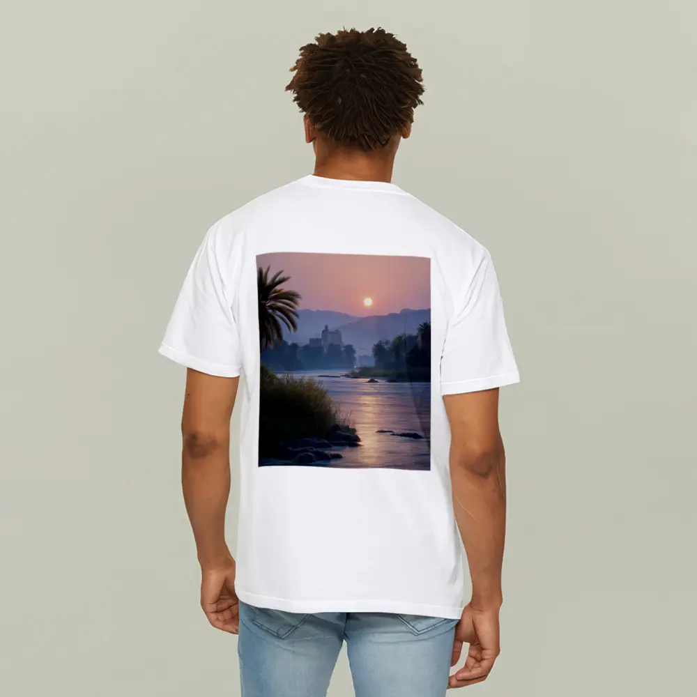 Nile River Sunset Egypt Ancient Temple – T-Shirts