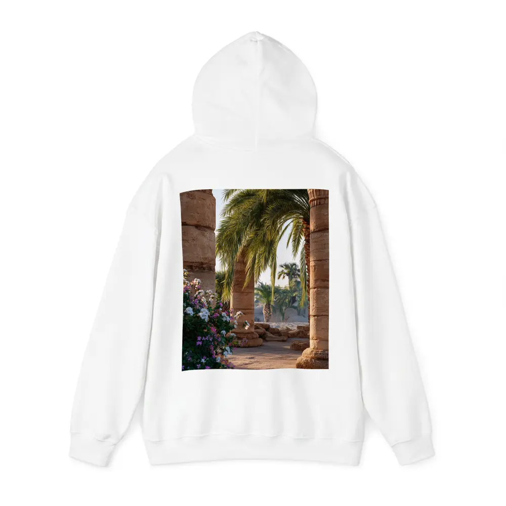 Ancient Egyptian Temple Columns Palm Trees – Hoodies