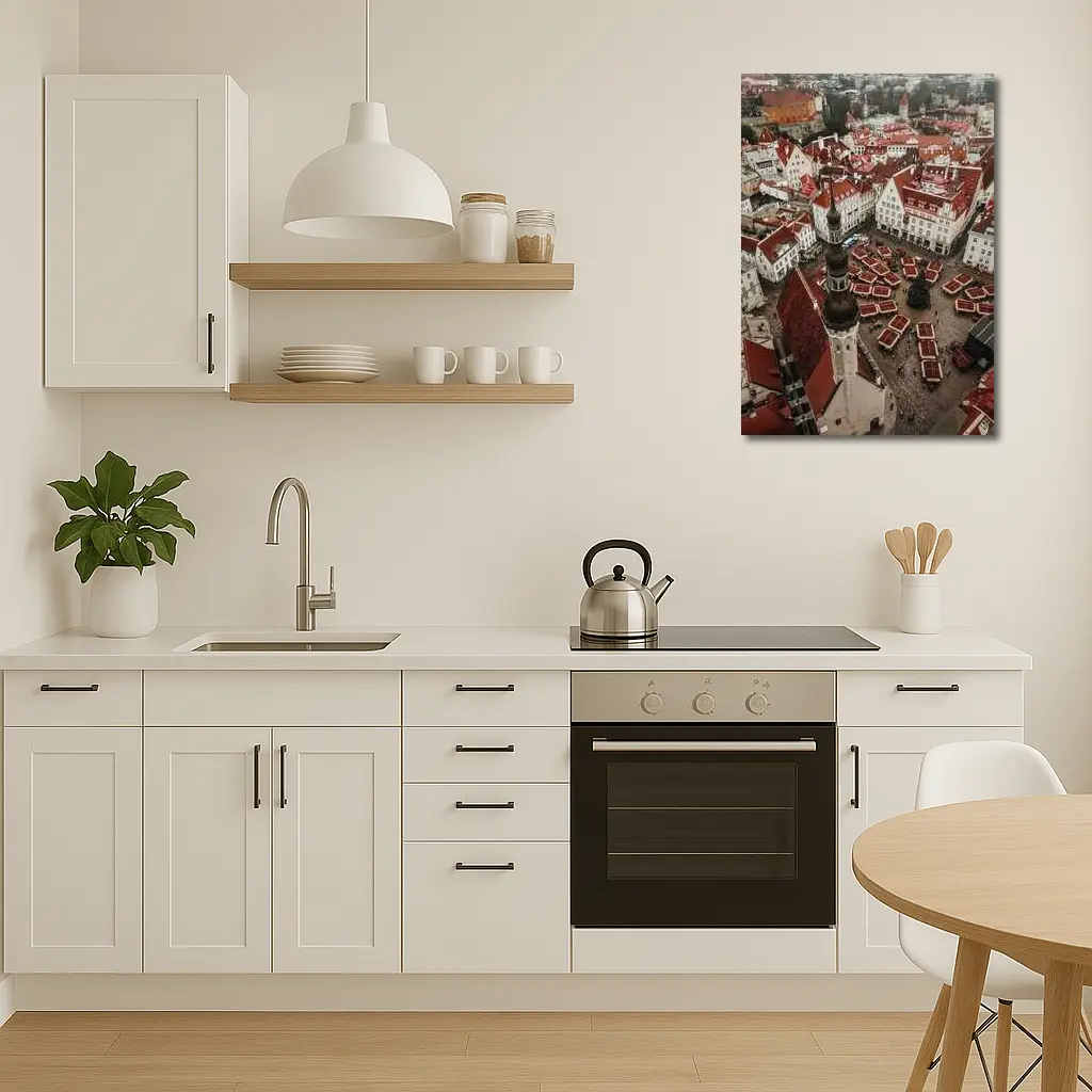 Tallinn Old Town Aerial Christmas Market View – Wall Art