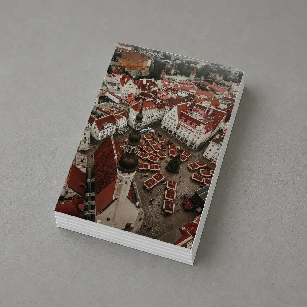 Tallinn Old Town Aerial Christmas Market View – Postcards