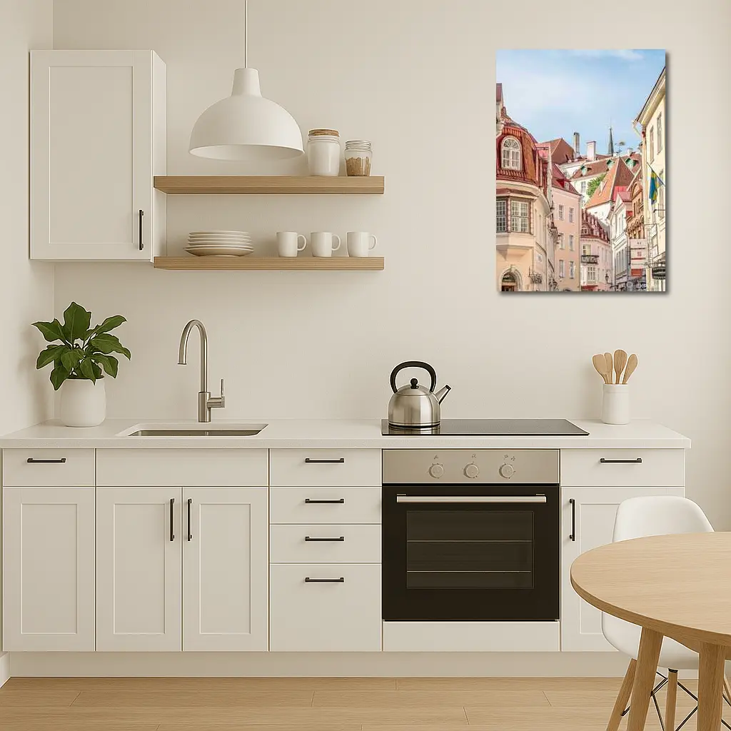 Tallinn Old Town Street Historic Buildings – Wall Art