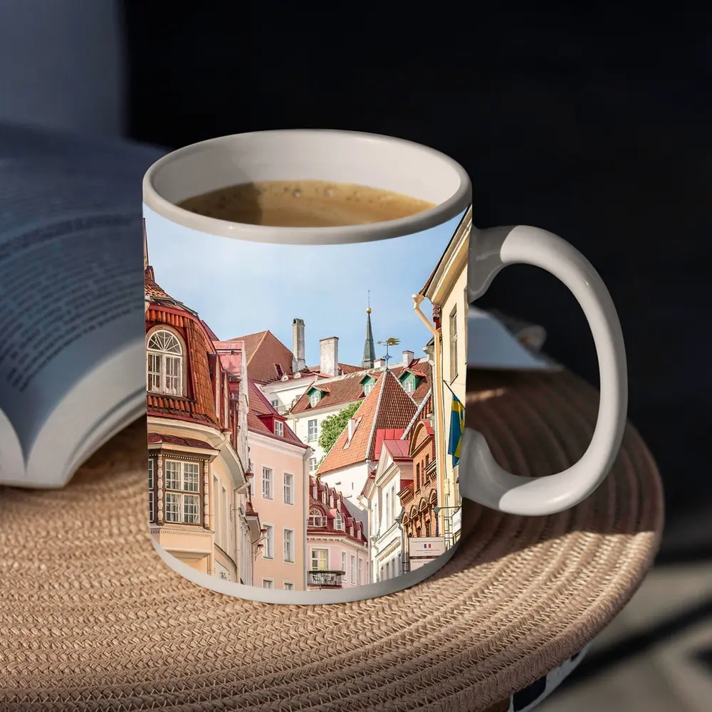 Tallinn Old Town Street Historic Buildings – Mugs
