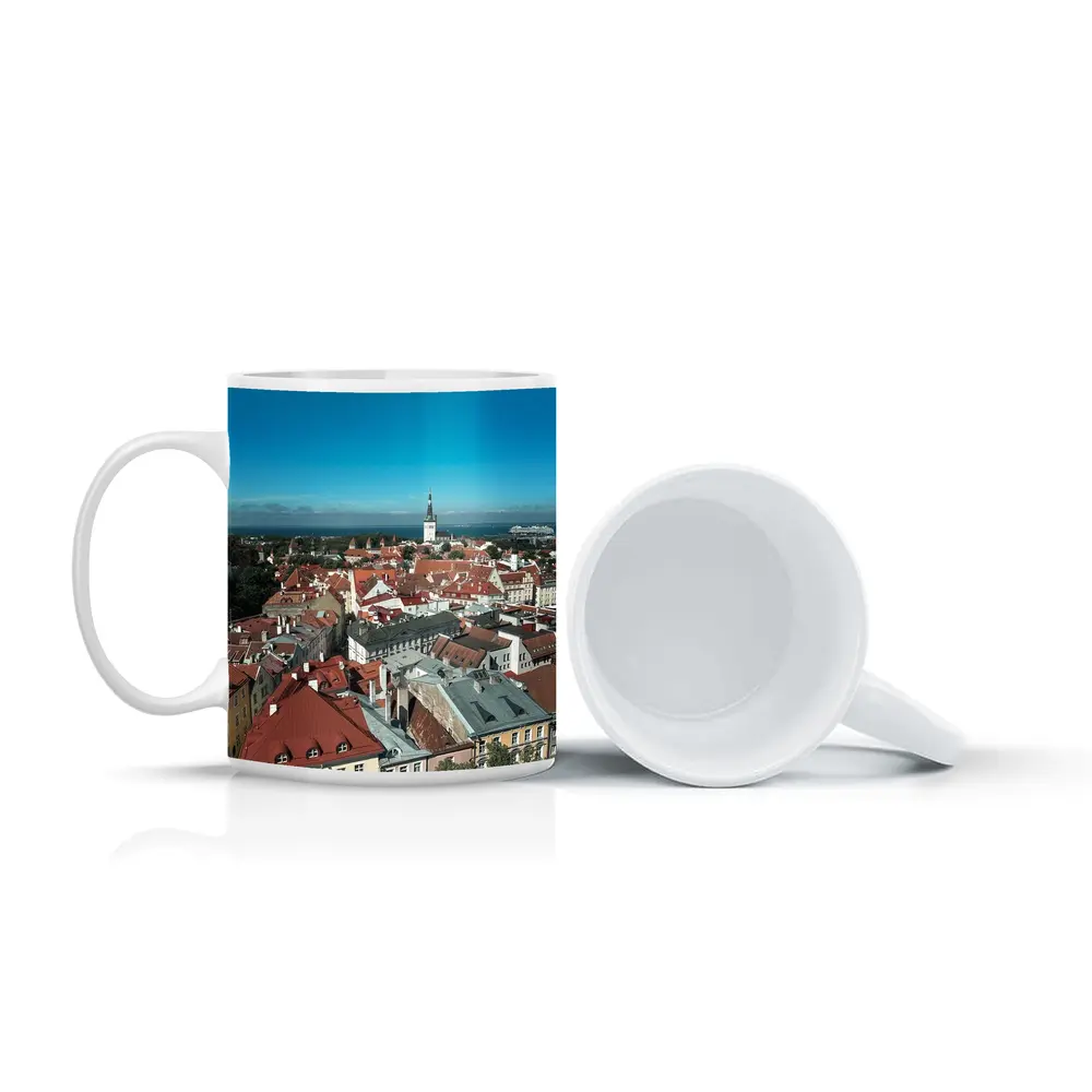 Tallinn Old Town Aerial View Baltic Sea – Mugs