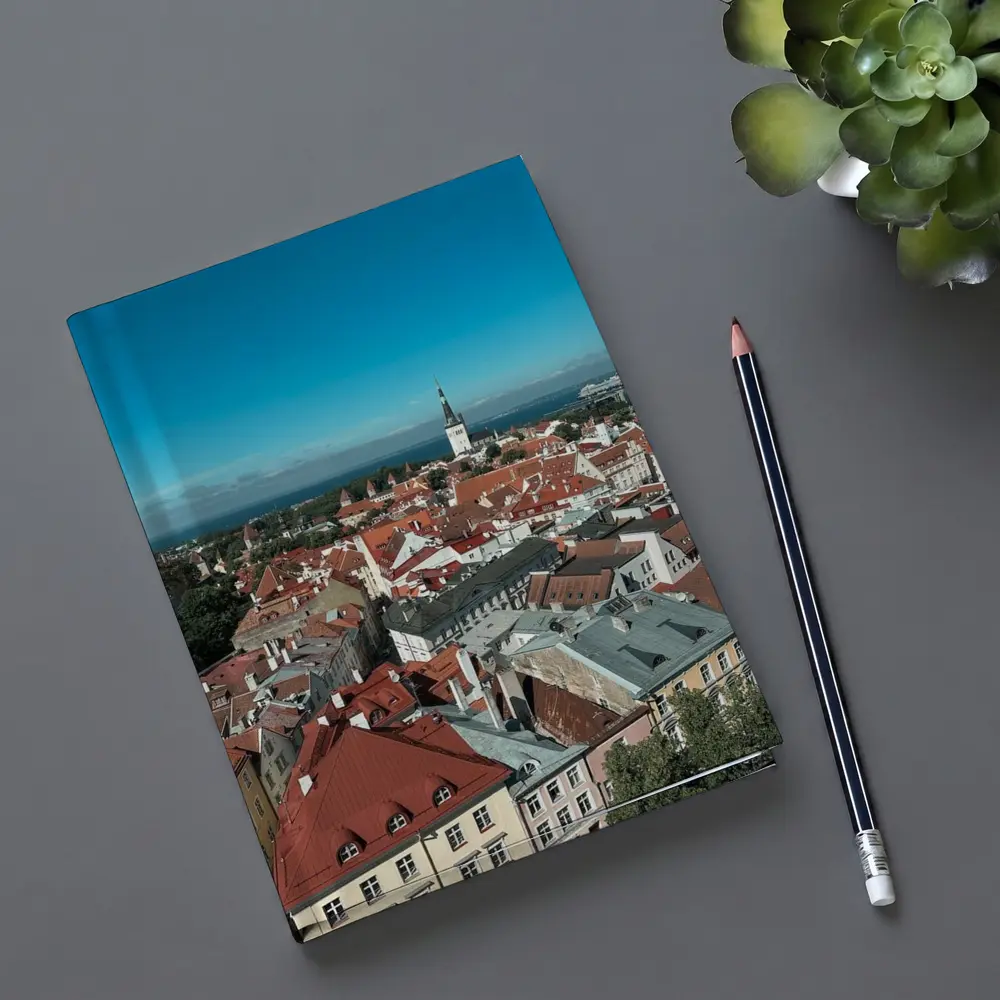 Tallinn Old Town Aerial View Baltic Sea – Notebooks