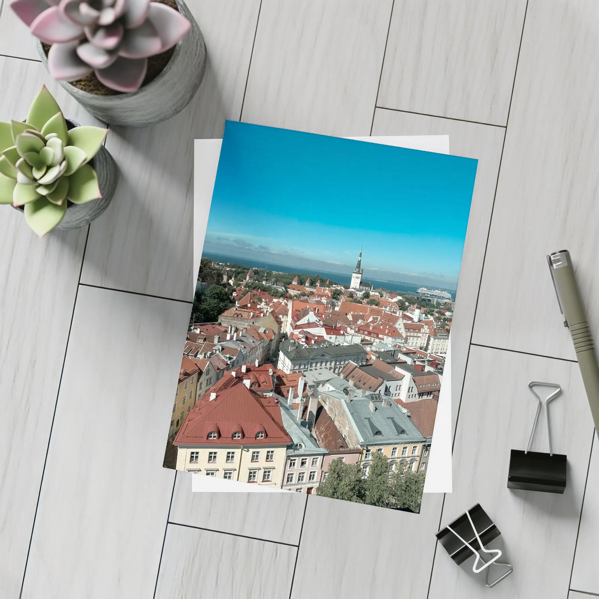 Tallinn Old Town Aerial View Baltic Sea – Postcards