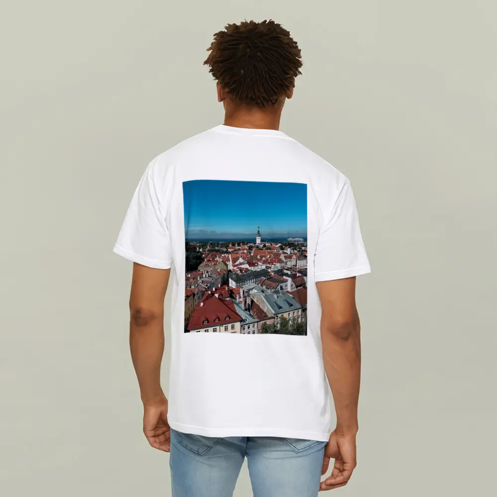 Tallinn Old Town Aerial View Baltic Sea – T-Shirts
