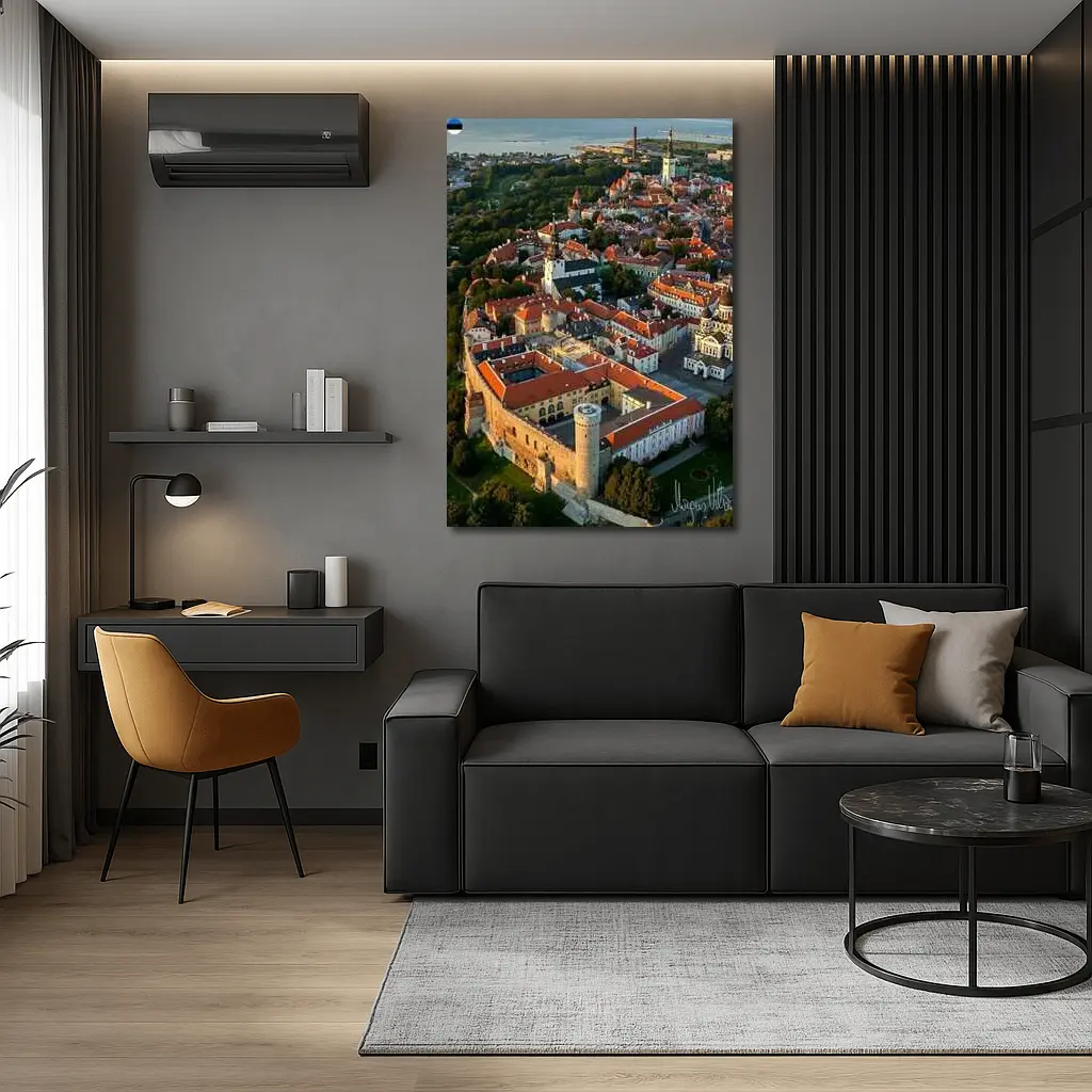 Tallinn Old Town Aerial View Estonia – Wall Art